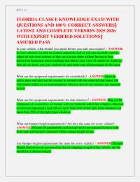 Florida Class E Knowledge Exam: Questions and Answers (2025-2026)