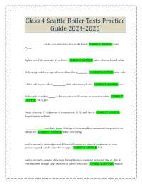Seattle Boiler Tests Class 4 Practice Guide 2024-2025