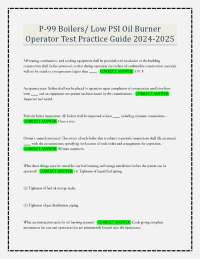 P-99 Boilers/ Low PSI Oil Burner Operator Test Practice Guide 2024-2025