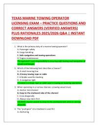Texas Marine Towing Operator Licensing Exam: Practice Questions and Answers