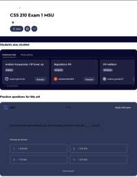 CSS 210 Exam 1 MSU questions with 100% accurate answers