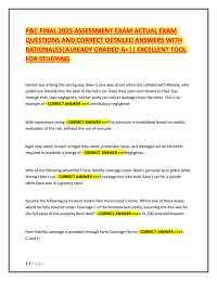 P&C Insurance Exam Questions and Answers 2025