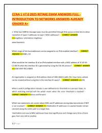 CCNA 1 V7.0 Retake Exam Answers: Introduction to Networks