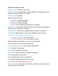 Nociones Clave del Negocio Jurídico: Contratos y Obligaciones