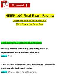 NEIEP 100 Final Exam Review: Questions and Answers for Elevator Constructors