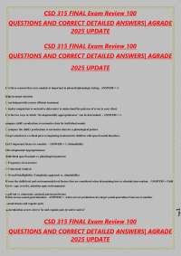 CSD 315 Final Exam Review: Questions and Answers (2025 Update)
