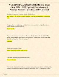 NCCAOM Biomedicine Exam Questions and Answers (2026/2027 Update)