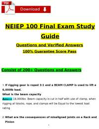NEIEP 100 Final Exam Study Guide: Questions and Answers