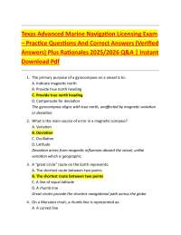 Texas Advanced Marine Navigation Licensing Exam Practice Questions Q&A