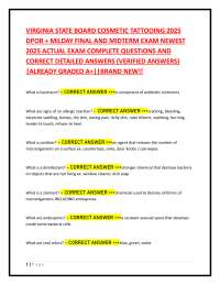 Cosmetic Tattooing Exam Questions and Answers 2025