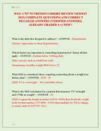 Nutrition Exam Review: Questions and Answers