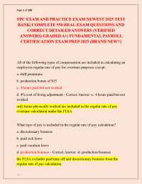 FPC Exam and Practice Questions 2025: Payroll Certification