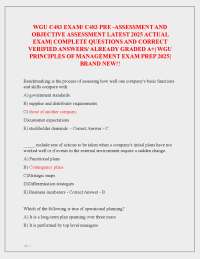 Principles of Management Exam Prep 2025: Questions and Verified Answers