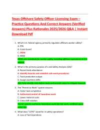 Offshore Safety Officer Licensing Exam: Practice Questions and Answers