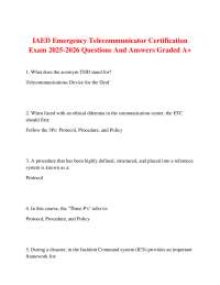 Emergency Telecommunicator Certification Exam Q&A 2025-2026