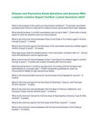 Disease and Prevention Exam Questions and Answers With complete solution–Expert Verified