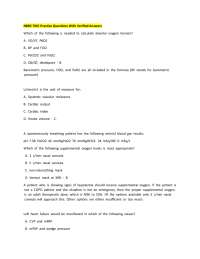 NBRC TMC Practice Questions and Answers for Respiratory Therapy