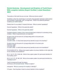 Dental Anatomy - Development and Eruption of Teeth Exam With complete solution–Expert Ver