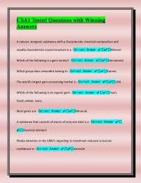 CSA1 Exam Questions and Answers