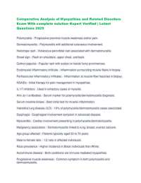 Comparative Analysis of Myopathies and Related Disorders Exam With complete solution–Expe