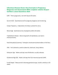 Infectious Disease Exam -Key Concepts in Pregnancy Diagnosis and Assessment With complete