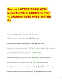 Soccer Exam Questions and Answers: A Comprehensive Study Guide