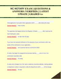NC Notary Exam Q&A: Latest Verified Questions and Answers
