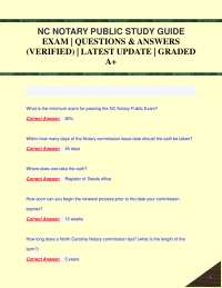 NC Notary Public Exam Study Guide: Questions and Answers