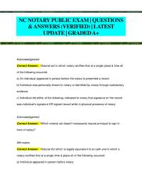 NC Notary Public Exam Q&A: Latest Verified Update