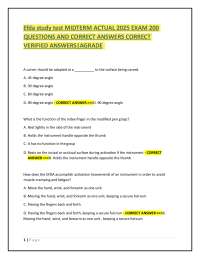 EFDA Midterm Exam Questions and Verified Answers 2025
