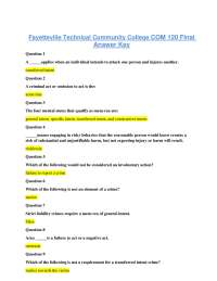 Criminal Law Exam Questions and Answers