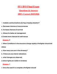 FF1 IFO Final Exam Questions & Answers 100% Correct 2025/2026
