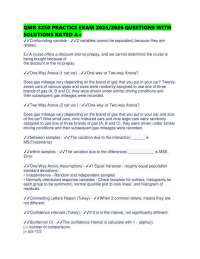 QMB 3250 PRACTICE EXAM 2025/2026 QUESTIONS WITH SOLUTIONS RATED A+