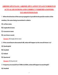 ARDMS SPI Exam Questions and Answers
