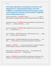Applied Behavior Analysis Exam Questions and Answers