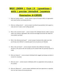 Business Purchasing Decisions: Q&A for Exam Prep