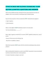 Ethics in Drug and Alcohol Counseling: Key Questions and Answers