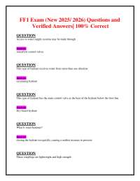 FF1 Exam (New 2025/ 2026) Questions and Verified Answers| 100% Correct