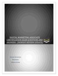 DIGITAL MARKETING ASSOCIATE CERTIFICATION EXAM QUESTIONS AND ANSWERS - (NEWEST REVIEW UPDA