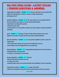 ISA 235C FInAl ExAm – lAtESt UploAd | VErIFIEd QUEStIonS & AnSwErS.