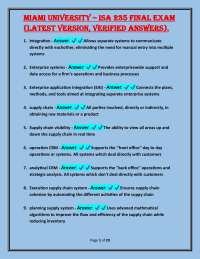 MiaMi University – isa 235 Final exaM (latest version, veriFied answers).