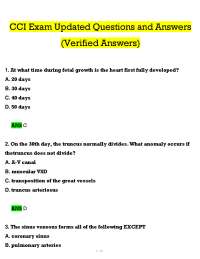 CCI Exam Updated Questions and Answers (Verified Answers)