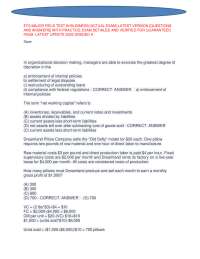 ETS MAJOR FIELD TEST IN BUSINESS [ACTUAL EXAM] LATEST VERSION [QUESTIONS AND ANSWERS] A+