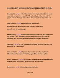 Project Management Exam Prep: Key Concepts and Definitions