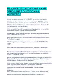 HEMATOLOGY-ASCP/AABB EXAM STUDY PREP QUESTIONS & ANSWERS.!