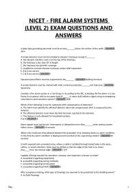 NICET Fire Alarm Systems Level 2 Exam Questions & Answers (2025/2026) | Verified | Study