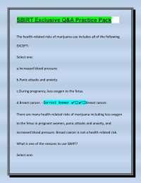 SBIRT Exclusive Q&A Practice Pack | 2025/2026 Test Your Knowledge