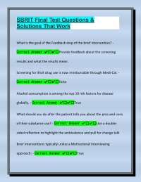 SBRIT Final Test Questions & Solutions That Work | Test Your Knowledge