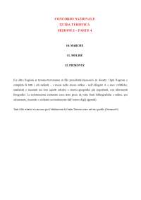 Appunti (parte 4) concorso nazionale guida turistica (marche, molise, piemonte)