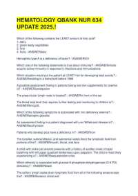 HEMATOLOGY QBANK NUR 634 UPDATE 2025.!